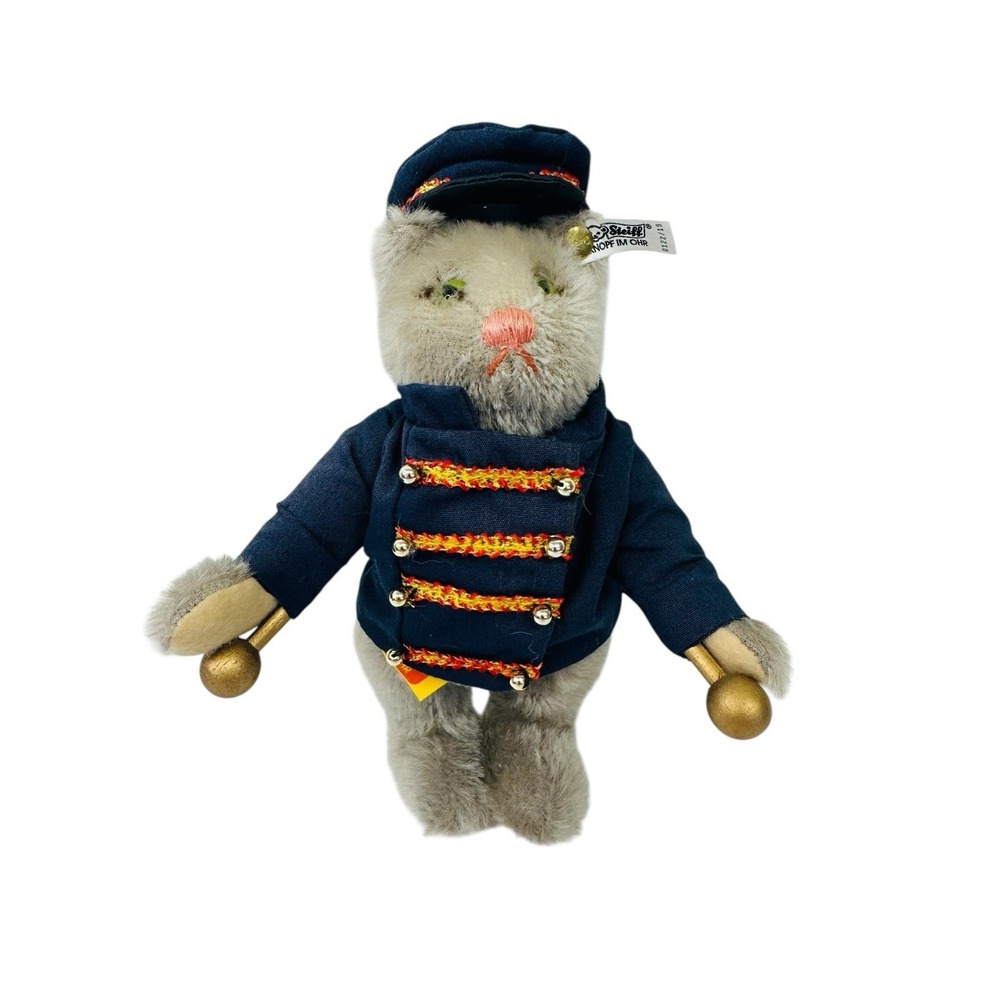 Steiff 0122/19 Golden Age of the Circus CAT BANDSMAN with Drum LTD Ed. #1572 VTG